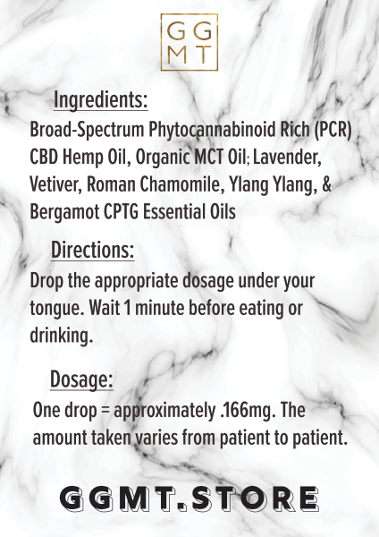 Broad Spectrum Calming Blend Tincture - GG MT CBD