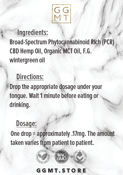 Broad Spectrum CBD Original Tincture - GG MT CBD