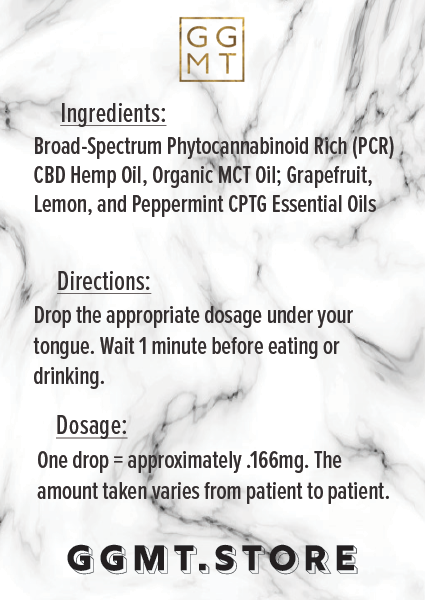 Broad Spectrum Energize Blend Tincture - GG MT CBD